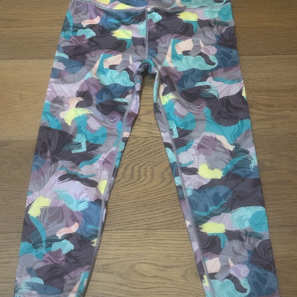 Athleta Girl Cropped Leggings - Blue, Purple, Yellow